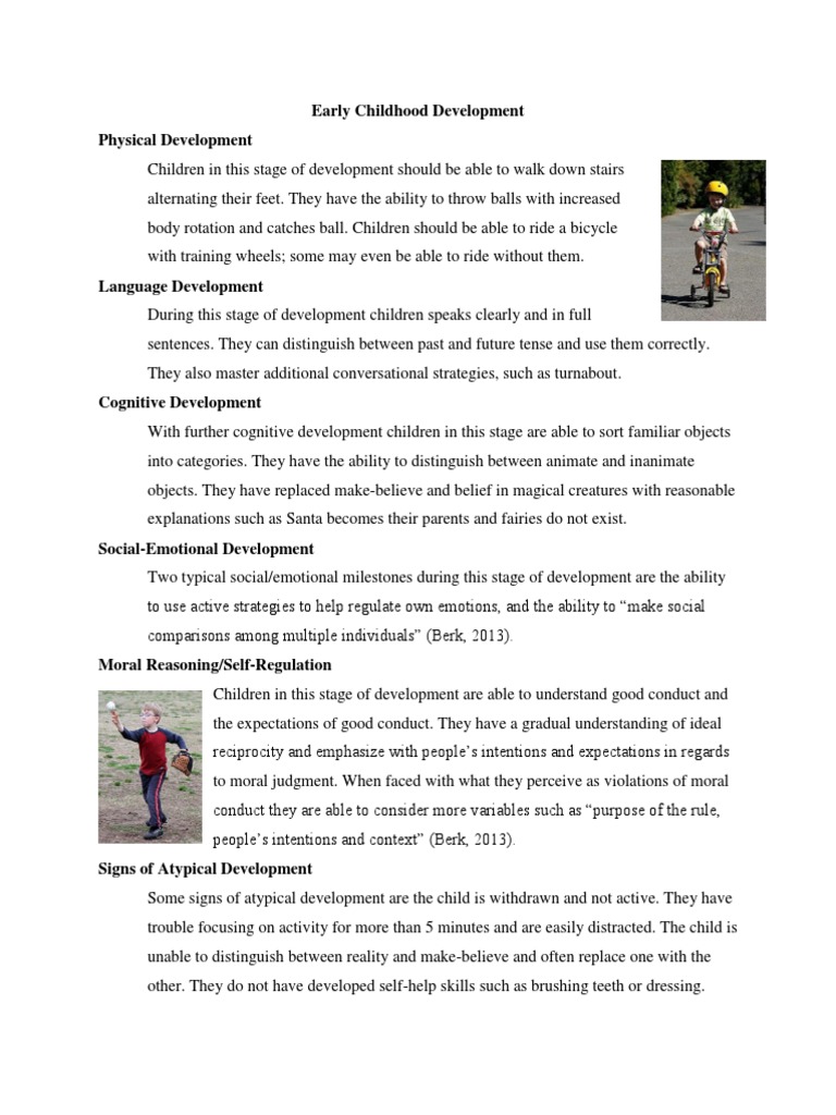 Early Childhood Development | PDF | Child Development | Relationships