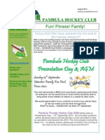 Pambula Hockey Club Presentation Day & AGM