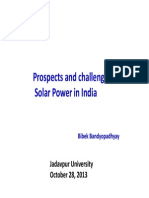 Prospects and challenges of Solar Power in India