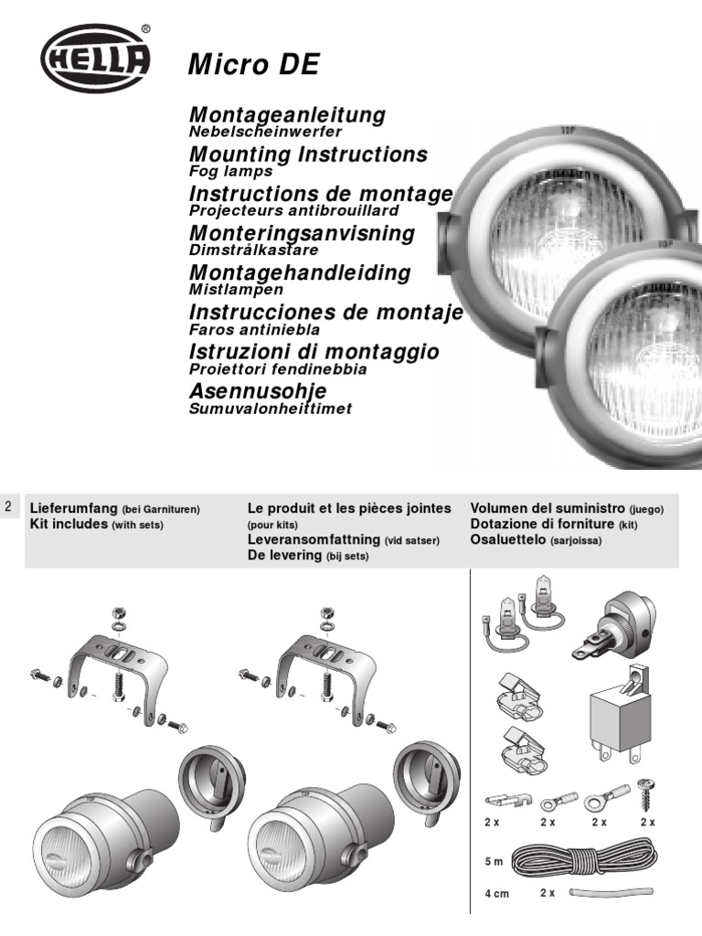 arma hierro Inolvidable HELLA Micro de Lights | PDF