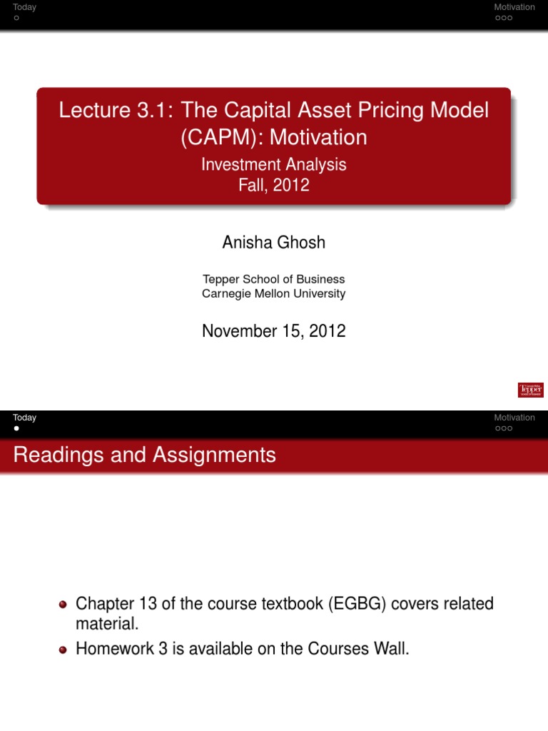 Understanding the Capital Asset Pricing Model | PDF | Modern Portfolio ...