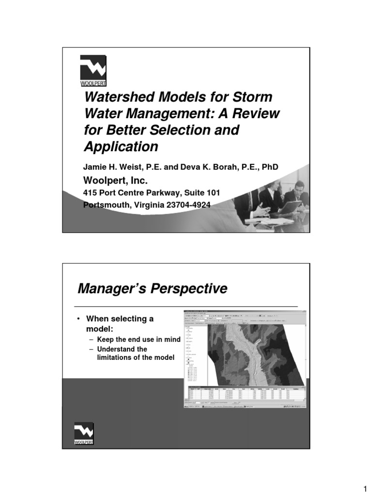 Watershed Models For Storm Water Management A Review For Better