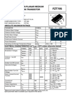 SOT223 PNP SILICON PLANAR MEDIUM POWER DARLINGTON TRANSISTOR FZT705