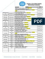 FAFSA Workshop Schedule 2010