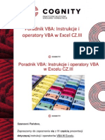 Kurs VBA - Instrukcje i operatory VBA w Excelu  CZ.III.pptx