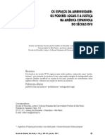 Os Espaços Da Ambiguidade Os Poderes Locais e A Justiça Na America Espanhola Do Seculo CVII