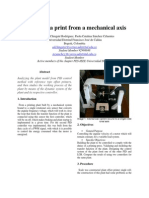 Control of a Print From a Mechanical Axis