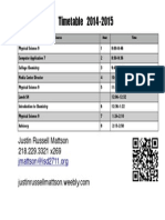 Timetable