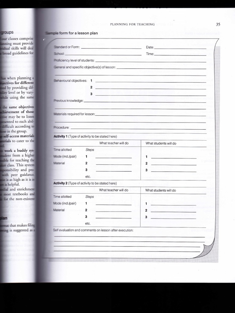 Lesson Plan Development Guide | PDF