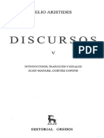 Aristides, Elio - Discursos V (Gredos, Madrid. 1999)