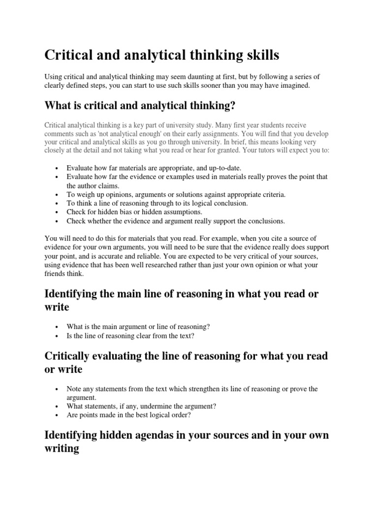 Mastering Critical Thinking Skills | PDF | Argument | Reason