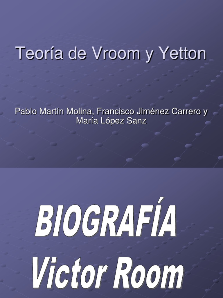 Teoria de vroom yetton_teorias