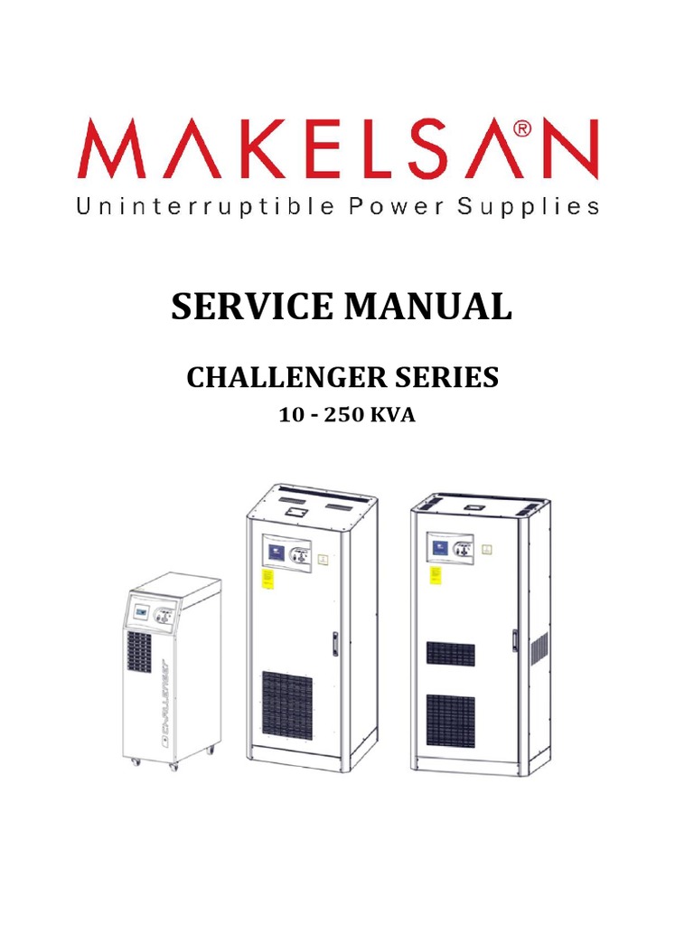 Challenger 10 250kva Serv Man Ing Power Inverter Battery Electricity