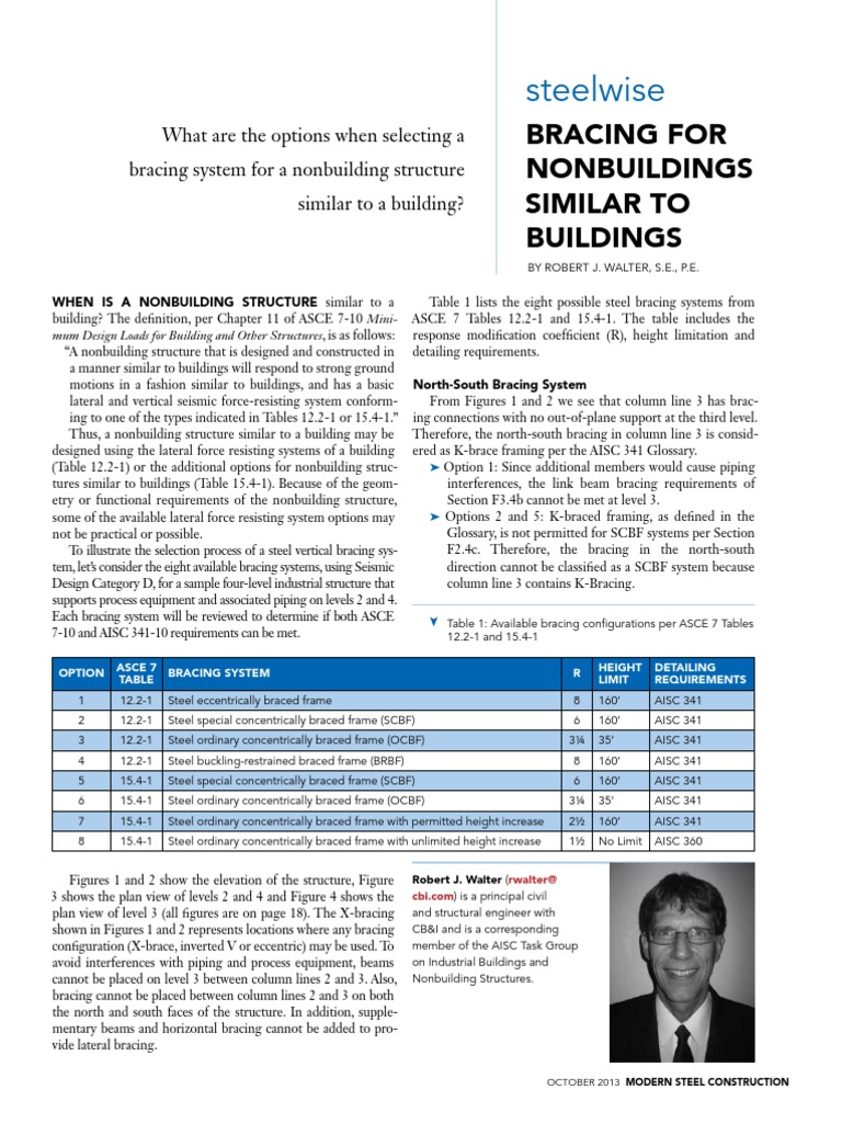 Bracing Systems for Nonbuilding Structures | PDF | Technology & Engineering