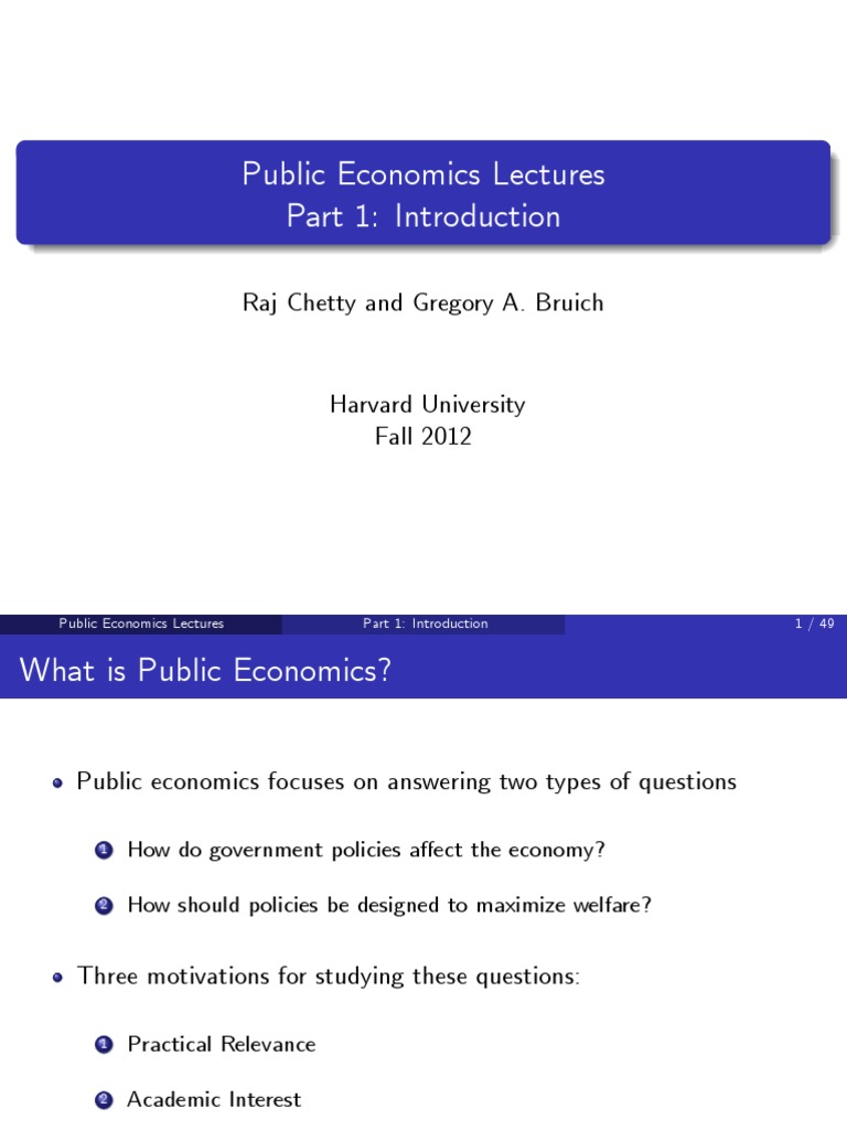 Public Economics for Scholars | PDF | Social Science