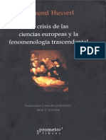 Crisis de Las Ciencias Europeas y La Fenomenologc3ada Trascendental Trad Julia Iribarne Krisis