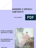 Poceci Moderne U Srpskom Slikarstvu