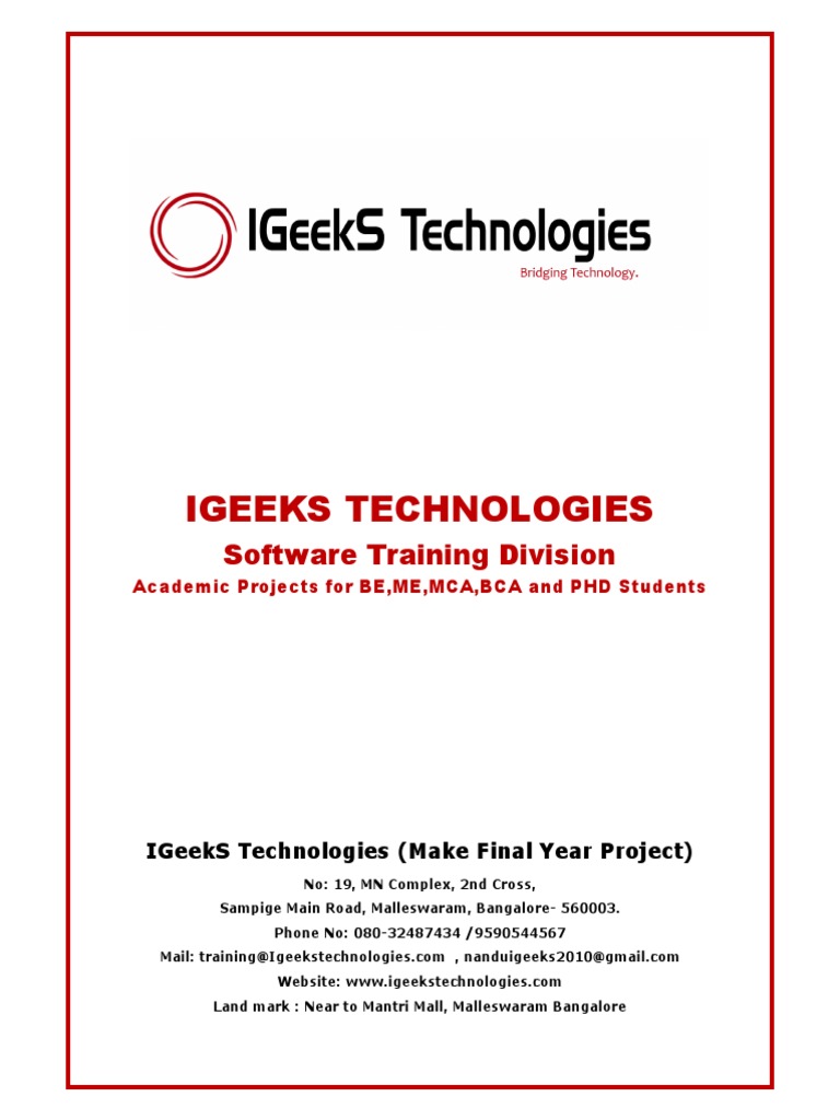 MCA Final Year IEEE Project Ideas | PDF | Cloud Computing | Computer ...
