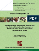 Compatability of Institutional Architecture for Rubber Plantation Development in North East India from a Comparative Perspective of Kerala