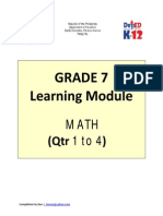 Kto12 Grade 7 Math q1 To q4