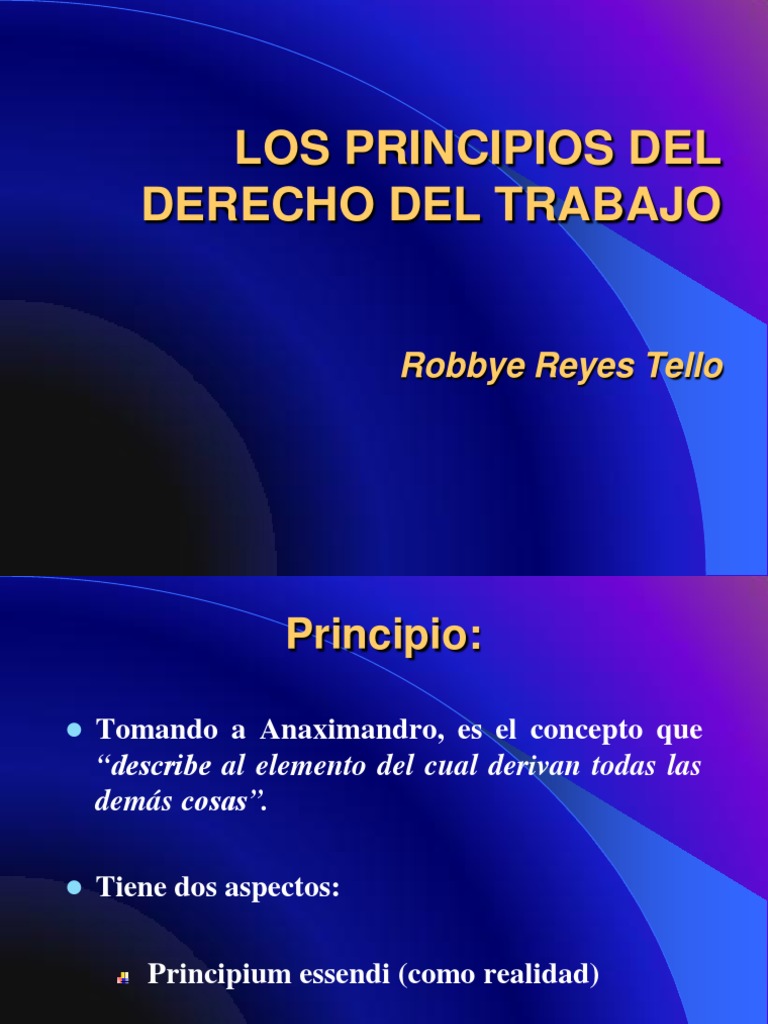 Los Principios Del Derecho Laboral Pdf Pdf Derecho Laboral Justicia