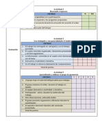 Actividades y Sus Escalas Estimativa