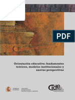 Orientación Educativa Fundamentos Teóricos, Modelos Institucionales y Nuevas Perspectivas