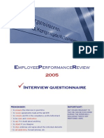 Employee Performance Review - Interview Questionnaire- Module 4