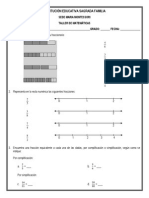 Taller de Matemáticas 4º (Generalidades de Los Números Fraccionarios - 3er Periodo)