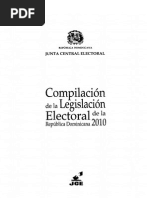 Compilación de La Legislación Electoral de La República Dominicana 2010