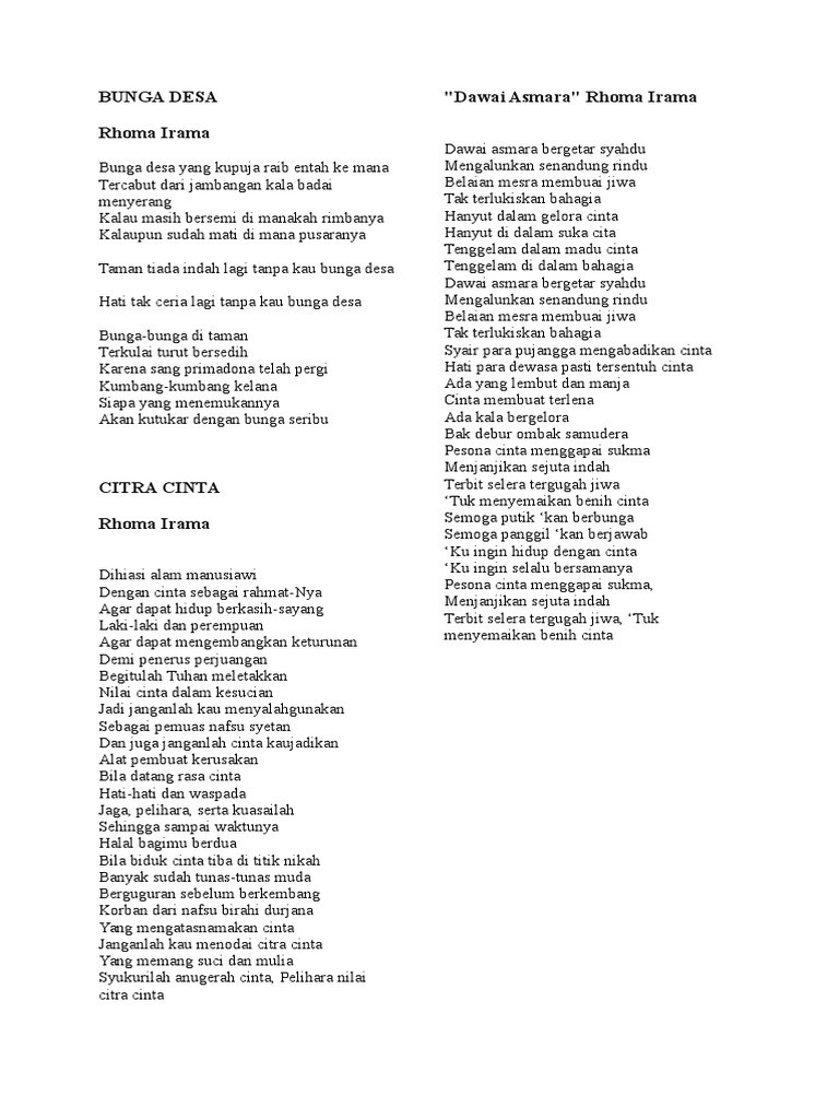 Rhoma Irama Bunga Desa Perkenalan Rhoma Dan Sumyati Youtube