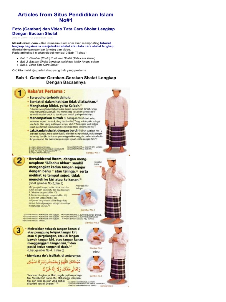 Tata Cara Solat
