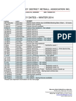 Key Dates 2014
