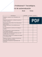 Matriz de Autoevaluacion