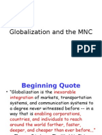 Globalization and the MNC