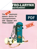 Artificial Electronic Larynx Instrument For Laryngectomees