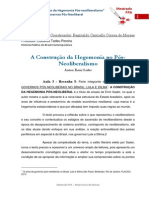 Resenha 5 A Construção Da Hegemonia Pós-Neoliberal