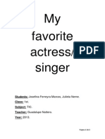 My Favorite Actress/ Singer