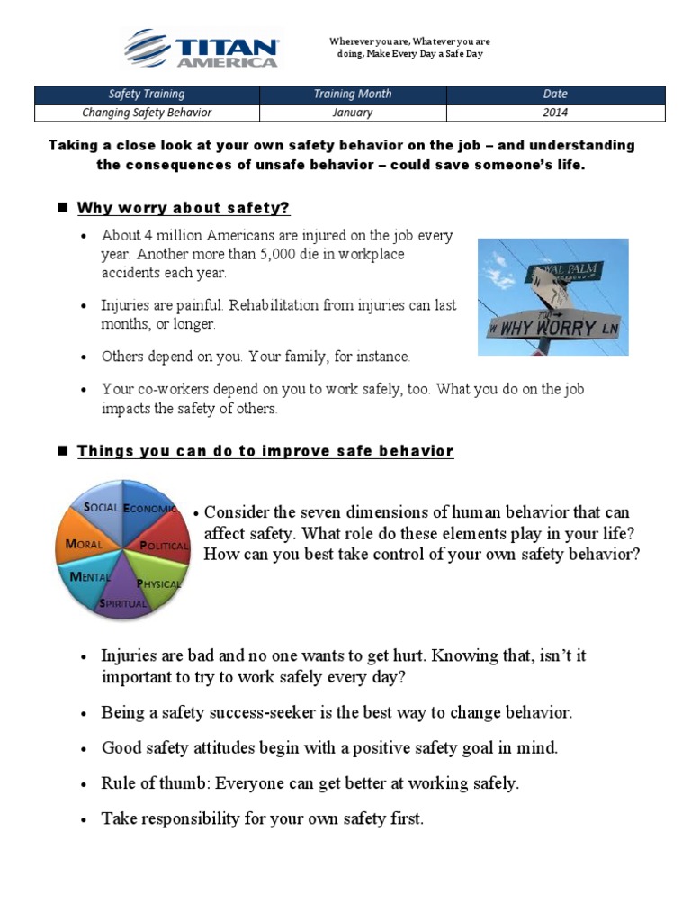 Changing Safety Behavior | PDF | Self-Improvement | Lifestyle