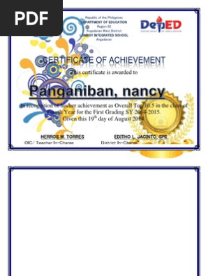 Certificate of Achievement