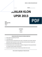 Kertas 1 Klon Upsr 2013