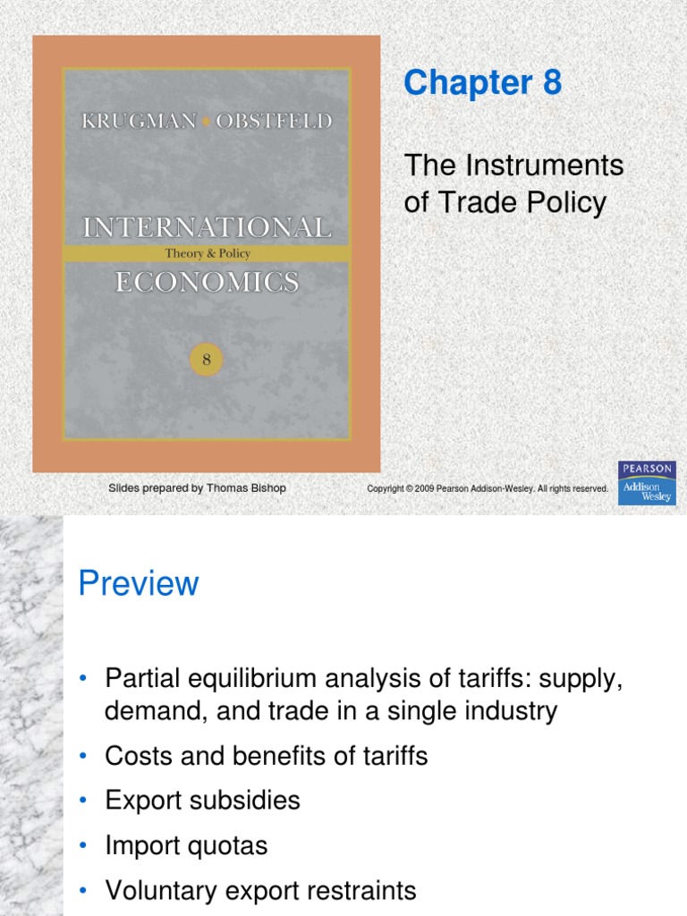Chapter 8 The Instruments of Trade Policy Tariff Economic Surplus