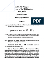 Ra 10157 - kindergarten education act