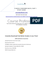 Penn Foster 986032 Consumer Math, Part 1 Study Guide