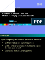 Essentials of Rational Clearcase Module 8: Applying Clearcase Metadata