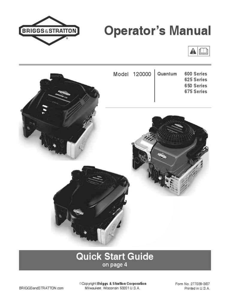 Briggs Stratton Quantum 60 Manual