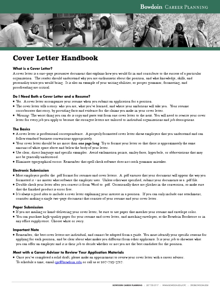 Cover Letter Handbook | Download Free PDF | Résumé | Internship