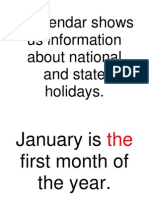 Calendar Shows Us Information About National and State Holidays