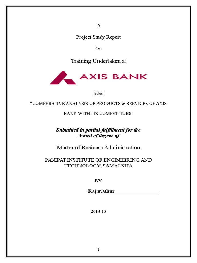 research report on axis bank