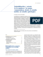 2008 Rehabilitación y Ortesis de La Muñeca y La Mano Reumatoideas, Desde El Estadio Médico Al Estadio Quirúrgico